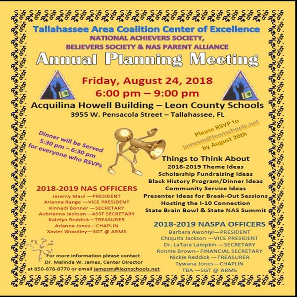 August 24 Planning Meeting 