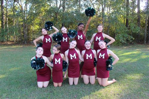 Our 7th grade dancers having fun before the game starts!