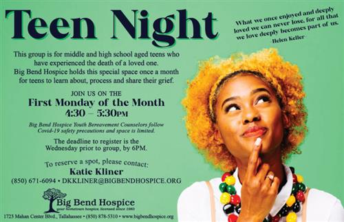 BBhospice Teen night 