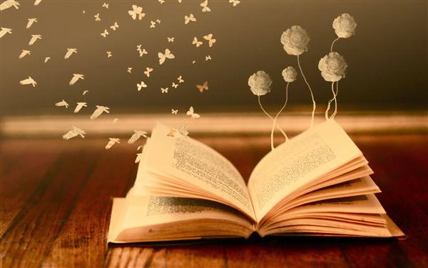 Book/Butterfly/Flowers