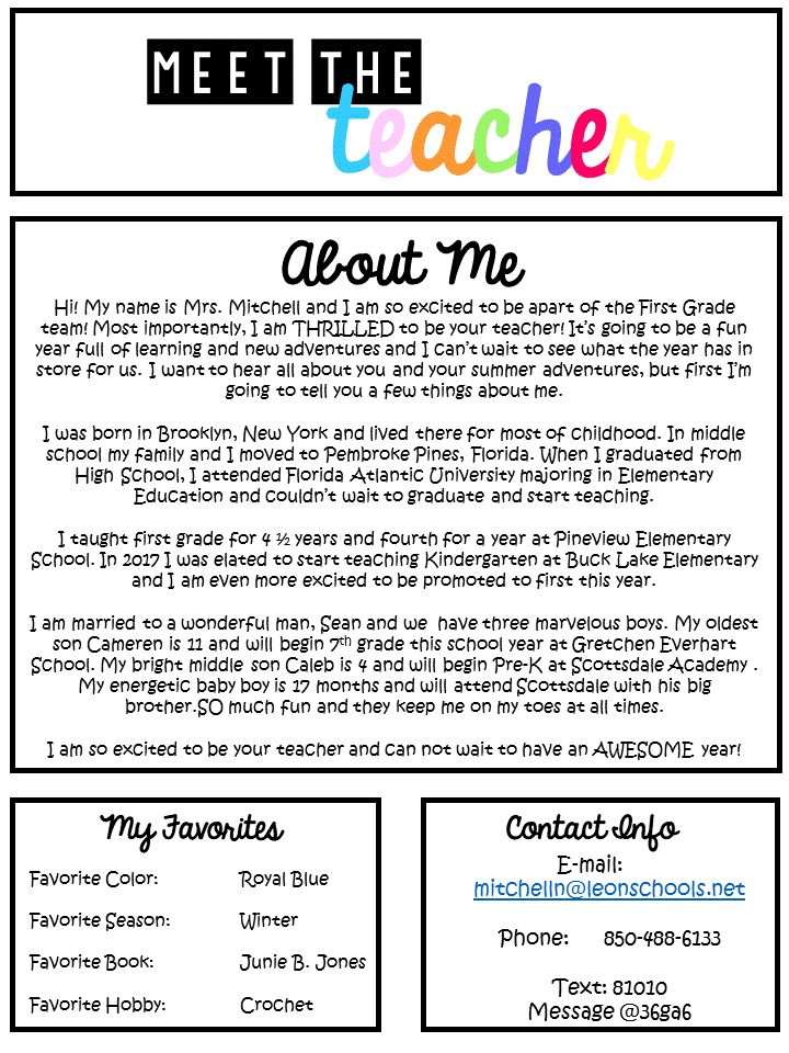 Meet the teacher