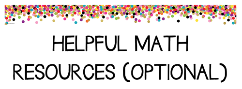 Helpful Math Resources (Optional) Helpful Math Resources (Optional)