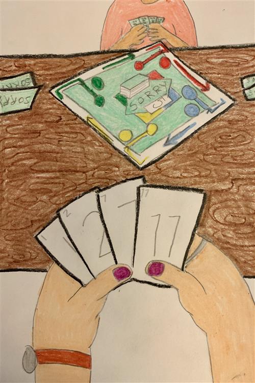 Ms. Sandlin's colored drawing 