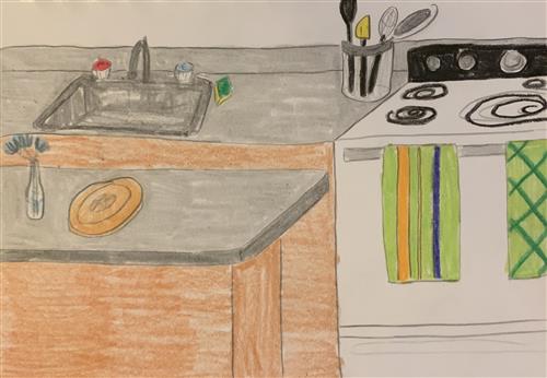 Sandlin Drawing colored in 