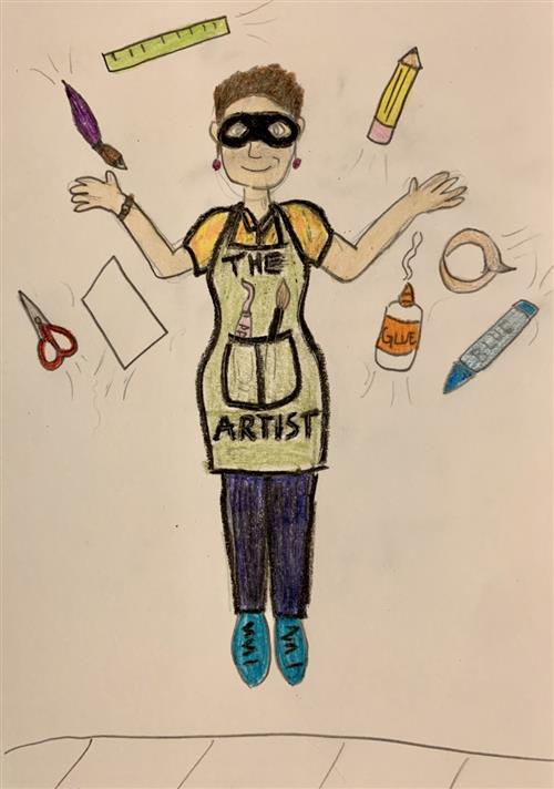 Super Sandlin Colored Drawing 