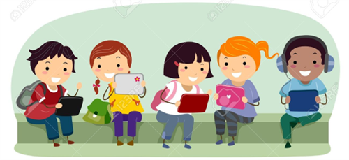 Students participating in distance learning 