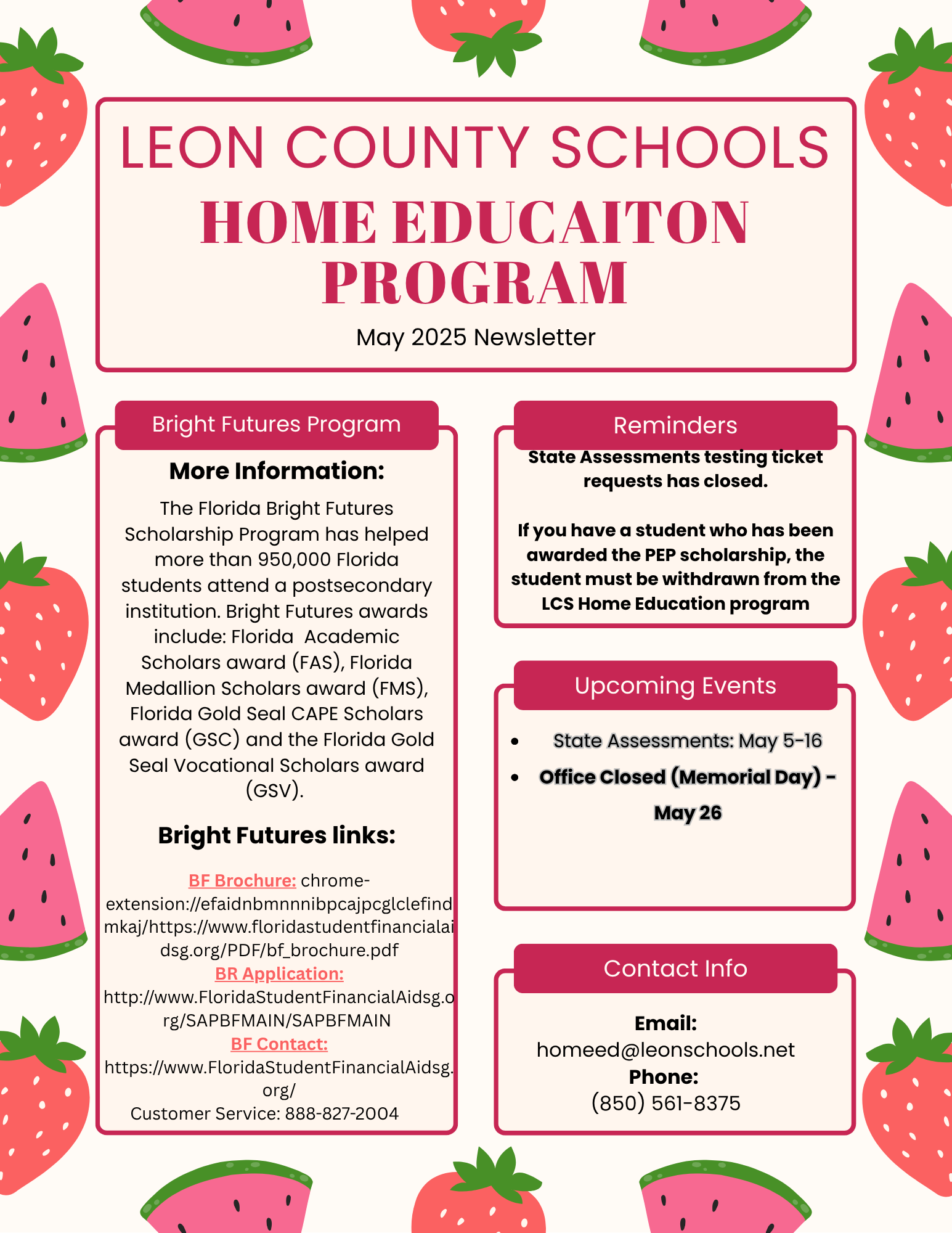 May Newsletter
